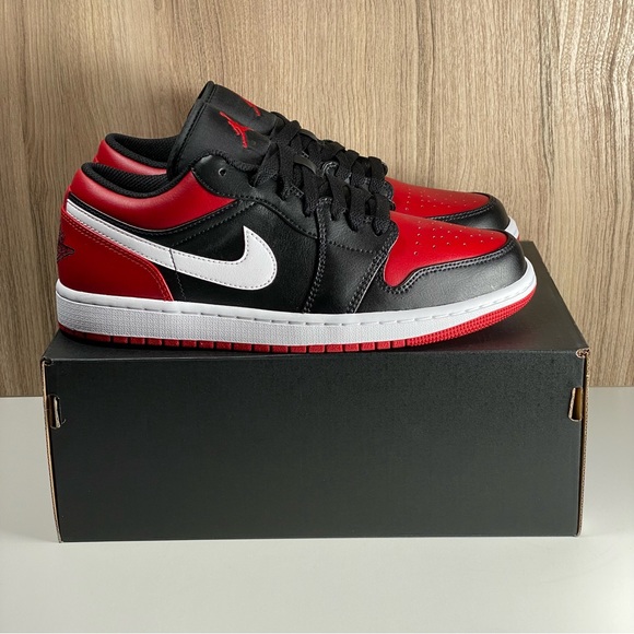 Nike Jordan 1 Low Alternate Bred Toe Chicago Black Red 553558-066 Men’s Size 8 - Picture 7 of 11